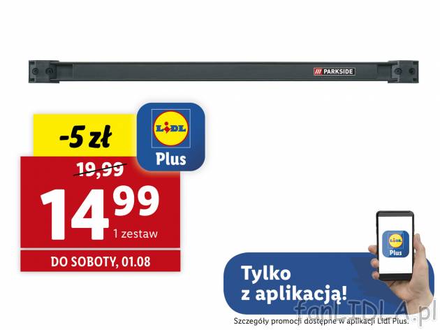 Listwa magnetyczna na narzędzia , cena 19,99 PLN  
-  dł.: 51 cm
Opis

- parkside