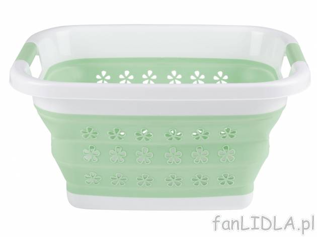 Składany kosz na bieliznę 17 l AquaPur, cena 39,99 PLN 
- wys. po złożeniu 7 ...