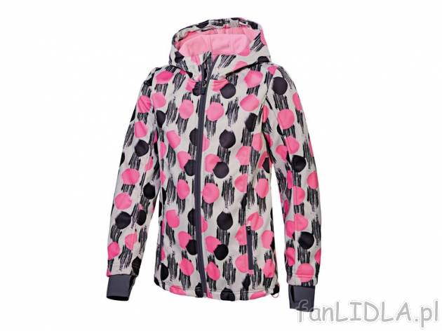 Dziewczęca wielozadaniowa kurtka softshell , cena 45,00 PLN za 1 szt. 
- rozmiary: ...