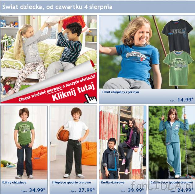 Gazetka Lidl od czwartku 4 sierpnia 2011. Świat dziecka