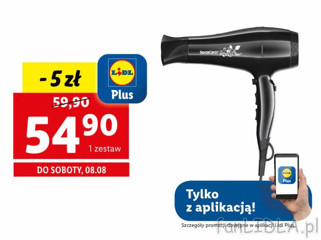 Suszarka z jonizacją 2200 W Silvercrest Personal Care, cena 59,90 PLN 
- z wąską ...