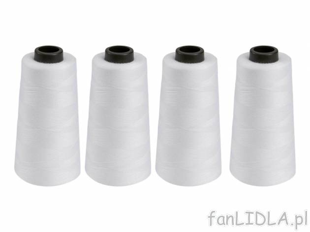 Zestaw 4 nici do szycia na maszynie overlock* Crelando, cena 5,99 PLN 
- przystosowana ...