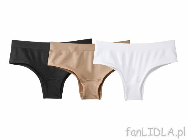 Majtki bezszwowe typu hipster lub panty, 3 pary , cena 29,99 PLN 
- rozmiary: S-L
- ...