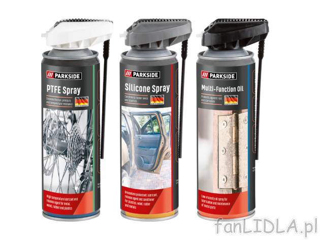 Smar wielofunkcyjny, spray silikonowy lub PTFE Parkside, cena 14,99 PLN 
- 300 ...