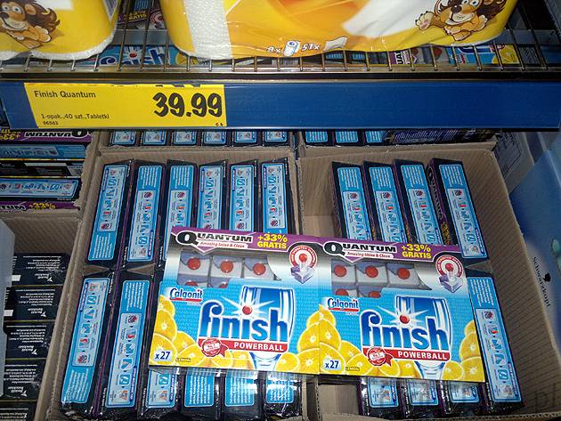 Calgonit Finish - 40 kostek za 40PLN. Kostki do zmywarki z Lidla. 1PLN za kostkę ...