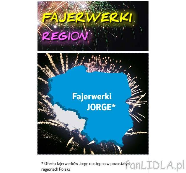 Fajerwerki z tej gazetki dostępne są we wskazanych na zdjęciu regionach Polski