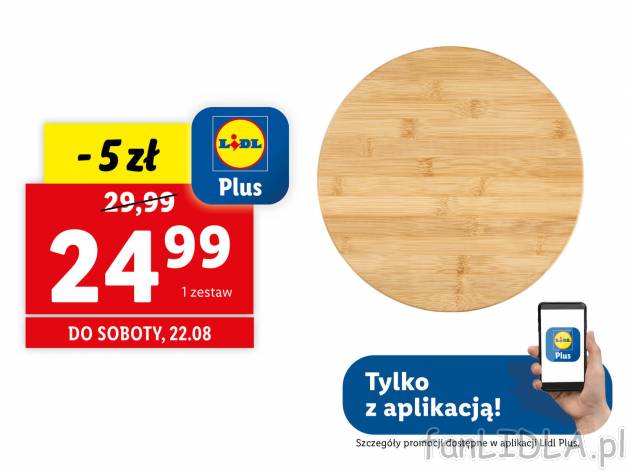 Obrotowy talerz do serwowania Ernesto, cena 29,99 PLN 
- ok. 32 x 3,7 cm (&Oslash; ...