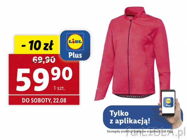 Kurtka rowerowa softshell damska Crivit, cena 69,90 PLN 
- rozmiary: S-L
- kieszeń ...