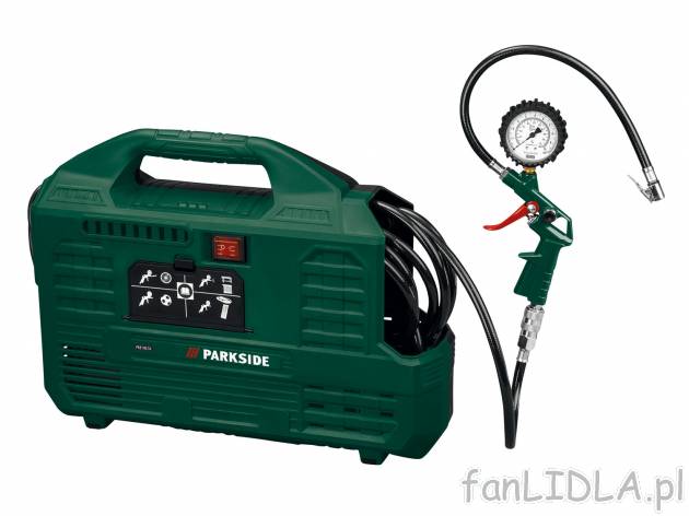 Kompresor bezolejowy z manometrem 1100 W Parkside, cena 229,00 PLN 
- zastosowanie ...