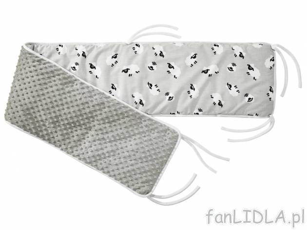 Ochraniacz do łóżeczka 30 x 177 cm Lupilu, cena 34,99 PLN 
- z miękką tkaniną ...