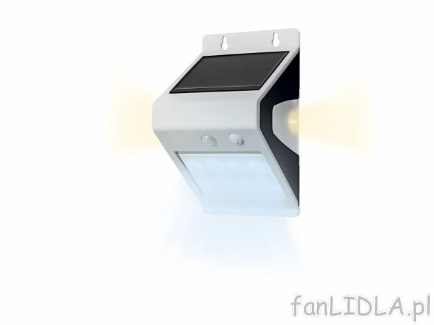 Ścienna lampa solarna LED z czujnikiem ruchu Livarno, cena 39,99 PLN 
- zasięg ...