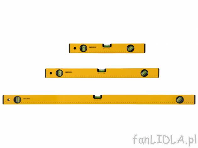 Zestaw 3 poziomic Parkside, cena 37,99 PLN 
- dł.: 40 cm, 60 cm, 100 cm
Opis

- ...