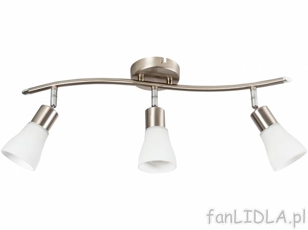 Lampa sufitowa LED Livarno, cena 79,90 PLN 
- 3 energooszczędne żarówki LED ...