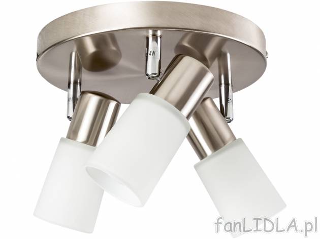 Lampa sufitowa LED Livarno, cena 79,90 PLN 
- 3 energooszczędne żarówki LED ...
