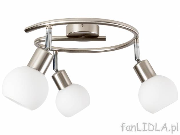 Lampa sufitowa LED Livarno, cena 79,90 PLN 
- 3 energooszczędne żarówki LED ...
