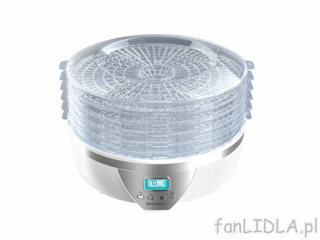 Suszarka 350 W Silverscrest Kitchen Tools, cena 139,00 PLN 
- do suszenia: grzybów, ...
