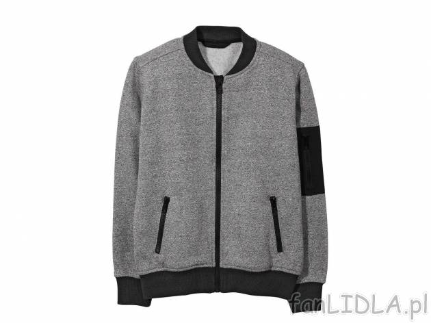 Bluza typu college , cena 34,99 PLN. Bluza zapinana na zamek, z wygodnymi dwoma ...