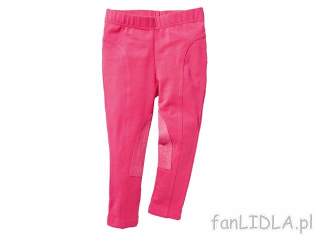 Legginsy Lupilu, cena 17,99 PLN za 1 para 
- o wyglądzie bryczesów
- z miękkiego, ...