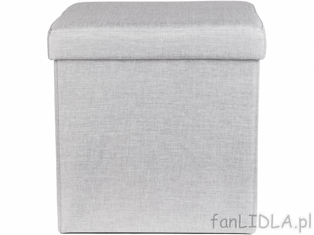 Puf do przechowywania i siedzenia Livarno, cena 49,99 PLN 
- 40 x 40 x 40 cm (szer. ...