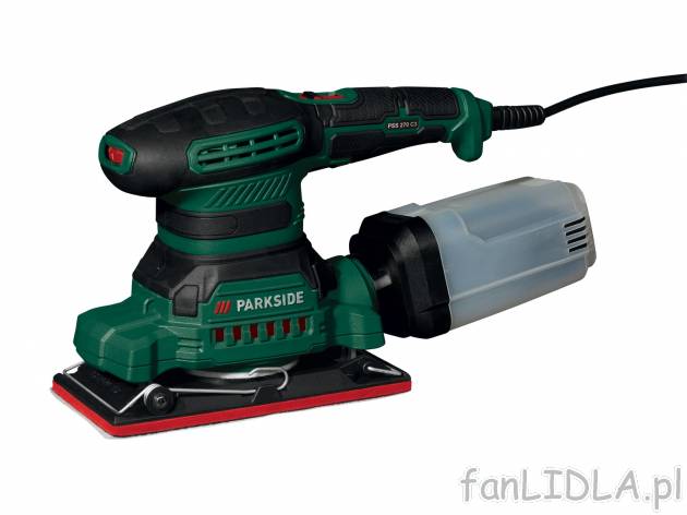 Szlifierka oscylacyjna 270 W Parkside, cena 89,90 PLN 
- zintegrowana funkcja zasysania ...