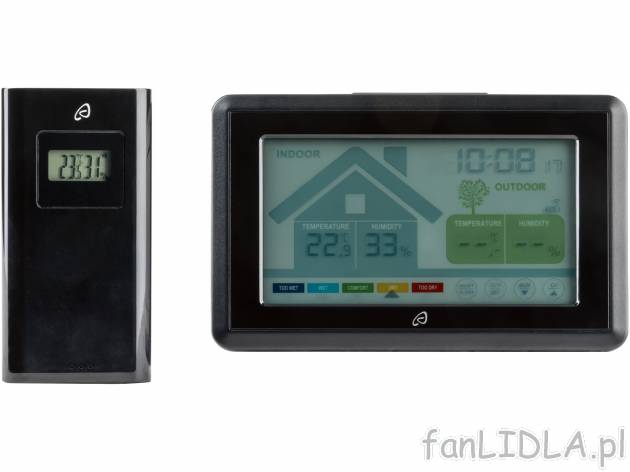 Stacja meteorologiczna sterowana radiowo Auriol, cena 59,90 PLN 
- wskaźnik temperatury ...