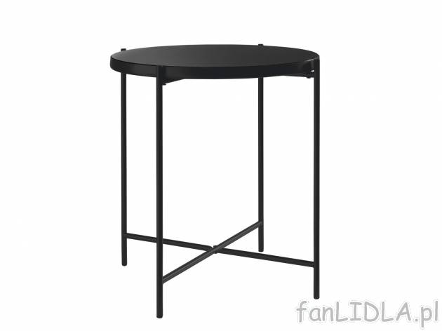Stolik Livarno, cena 99,00 PLN 
- 51 x 52,5 cm (Ø x wys.)
- stabilna metalowa ...