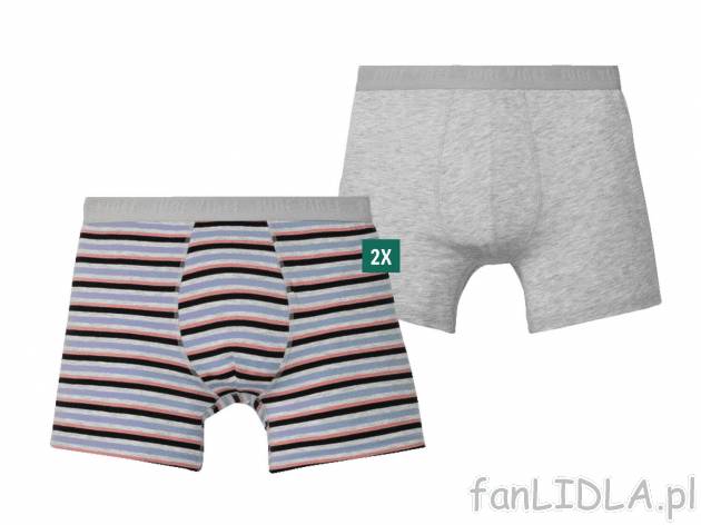 Bokserki męskie, 2 pary* Livergy, cena za parę 11,99 PLN 
- rozmiary: M-XL
Dostępne ...