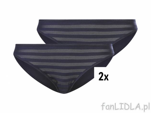 Majtki damskie, 2 pary* Esmara Lingerie, cena 9,99 PLN 
- z poliamidu z dodatkiem ...