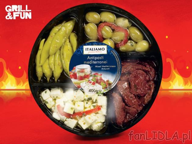 Antipasti , cena 14,00 PLN za 400/460, 1kg=37,48/32,59 PLN. 
- Znakomity wybór ...