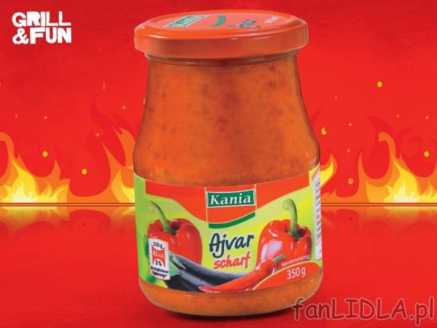 Ajvar , cena 6,99 PLN za 370 ml, 1L=18,89 PLN. 
- Pyszne pasty warzywne z papryki ...