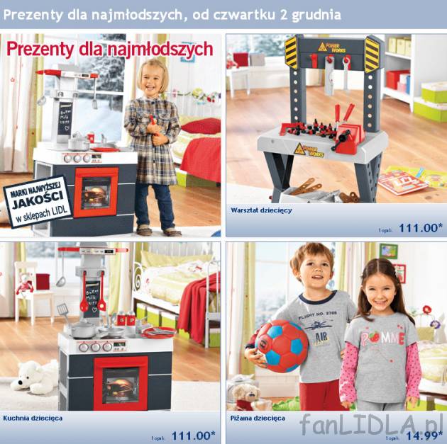 Prezenty dla dzieci w Lidl. Gazetka od czwartku 2 grudnia 2010. Warsztat dziecięcy, ...