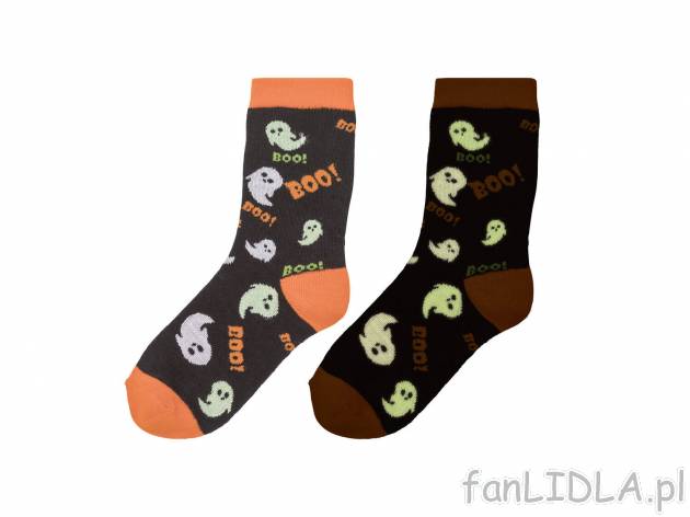Skarpetki z motywem Halloween , cena 6,99 PLN 
- rozmiary: 31-42
- świecące w ...