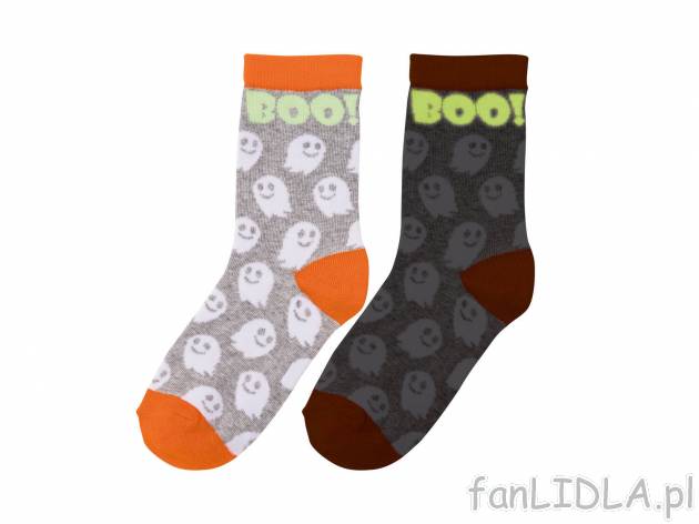 Skarpetki z motywem Halloween , cena 6,99 PLN 
- rozmiary: 31-42
- świecące w ...