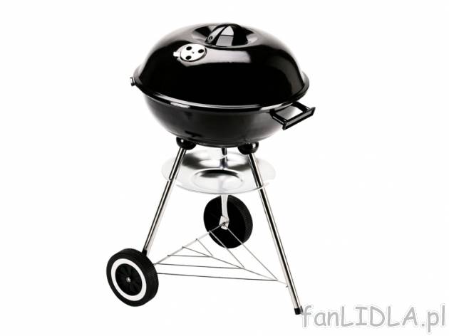 Grill kulisty , cena 79,00 PLN za 1 opak. 
- emaliowane palenisko i pokrywa
- ...