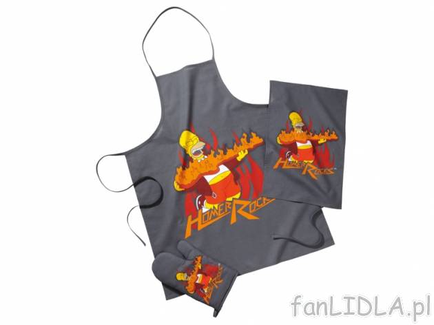 Zestaw do grillowania The Simpsons , cena 27,99 PLN za 1 opak. 
- w zestawie: fartuch, ...