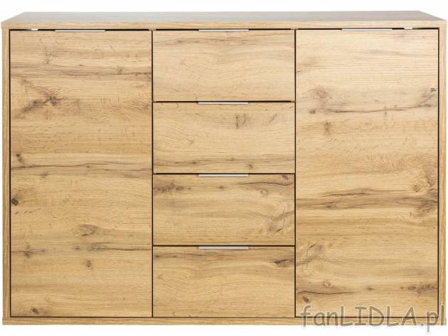 Komoda Livarno, cena 249,00 PLN 
- 116 x 80 x 35 cm (szer. x wys. x gł.)
- odporna ...