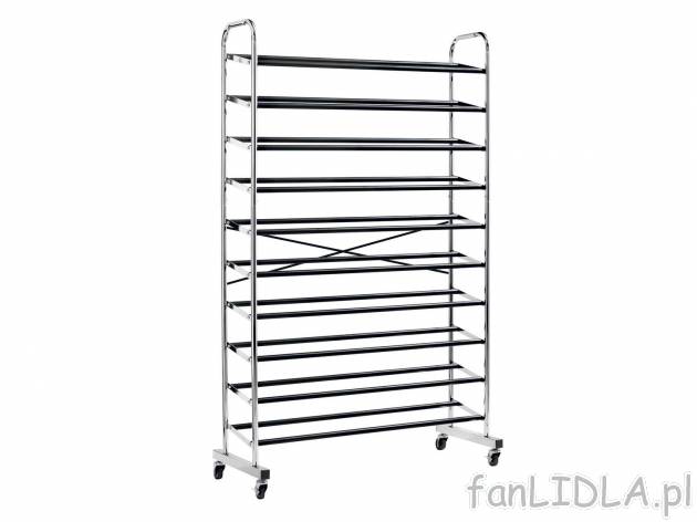 Metalowy regał na buty Livarno, cena 149,00 PLN 
- 92 x 36,5 x 151 cm (szer. x ...