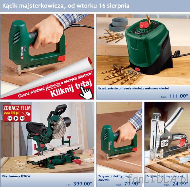 Gazeta Lidl Kącik majsterkowicza od wtorku 16 sierpnia 2011