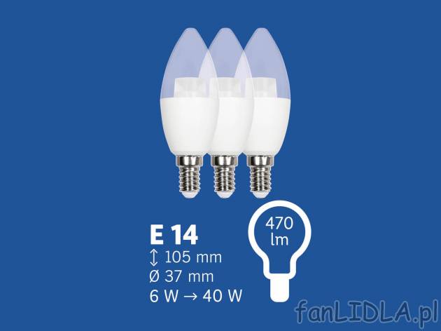 Zestaw żarówek LED Livarno, cena 12,99 PLN 
- klasa energetyczna A+
- 2700 K ...