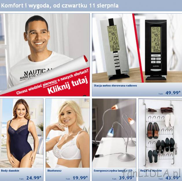 Gazetka Lidl od czwartku 11 sierpnia 2011. Komfort i wygoda: body damskie, energooszczędna ...