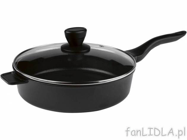 Patelnia aluminiowa z pokrywką Ø 28 cm Ernesto, cena 79,90 PLN 
- przystosowana ...