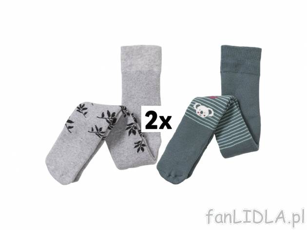 Rajstopki niemowlęce, 2 pary* Lupilu, cena 9,99 PLN 
*Artykuł dostępny wyłącznie ...