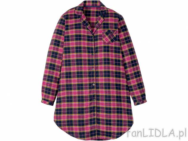 Koszula flanelowa do spania damska Esmara, cena 29,99 PLN 
- rozmiary: XS-L
- 100% ...