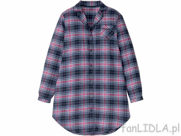 Koszula flanelowa do spania damska Esmara, cena 29,99 PLN 
- rozmiary: S-L
- 100% ...