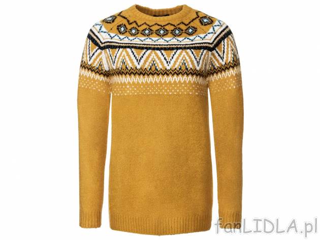 Sweter damski Esmara, cena 39,99 PLN 
- rozmiary: S-L
- wz&oacute;r żakardowy ...