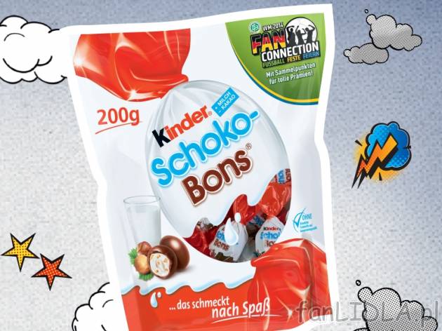 Kinder Schoko Bons , cena 9,99 PLN za 200 g, 100g=5,00 PLN.