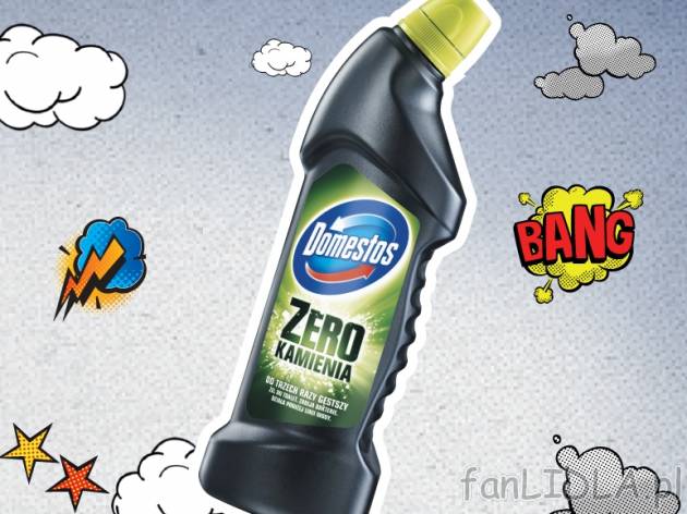 Domestos Żel do WC , cena 8,99 PLN za 750 ml, 1L=11,99 PLN.  
-  Różne rodzaje