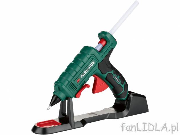Pistolet do klejenia na gorąco 25 W Parkside, cena 44,99 PLN 
- w zestawie: 3 laski ...