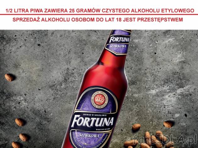 Fortuna śliwkowa , cena 3,49 PLN za 500 ml, 1L=6,98 PLN.