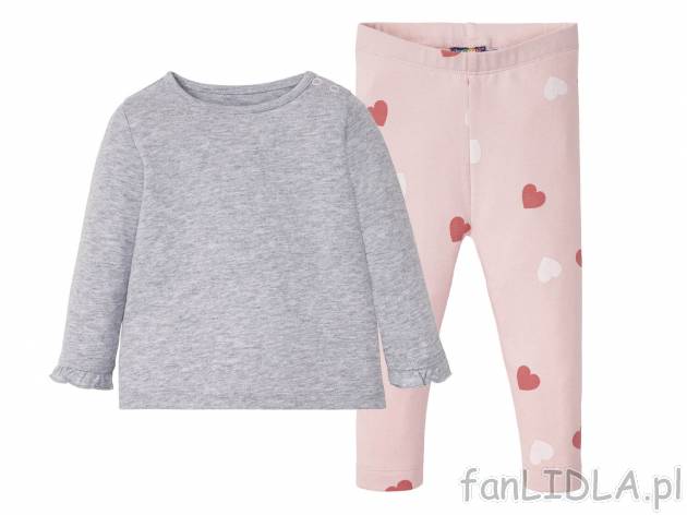 Zestaw niemowlęcy: koszulka + legginsy Lupilu, cena 21,99 PLN 
- rozmiary: 62-92
- ...